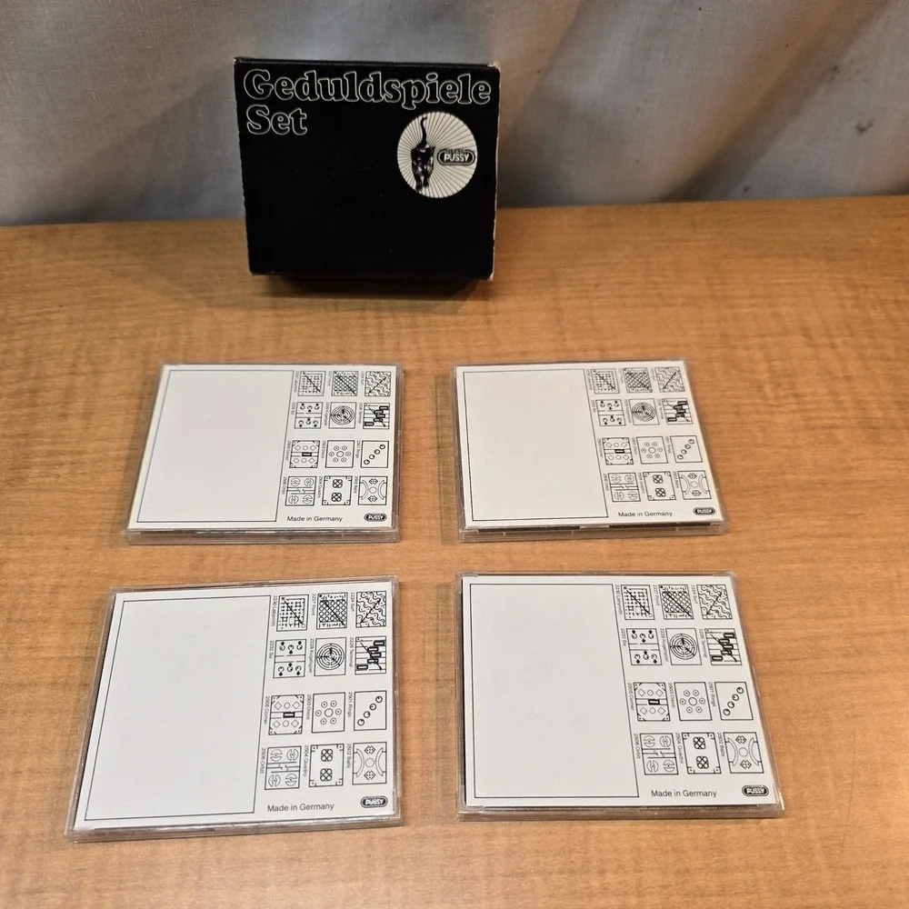 Geduldspiele Puzzles‎ Set of 4 Pocket W Germany Pussycat Games 1986 Mind Benders